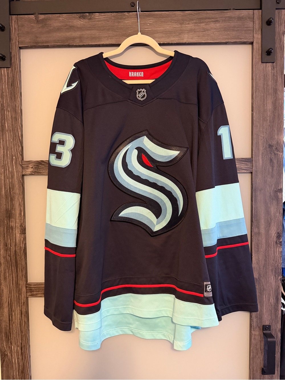 Seattle Kraken Breakaway Jersey w/ Tanev Cresting
